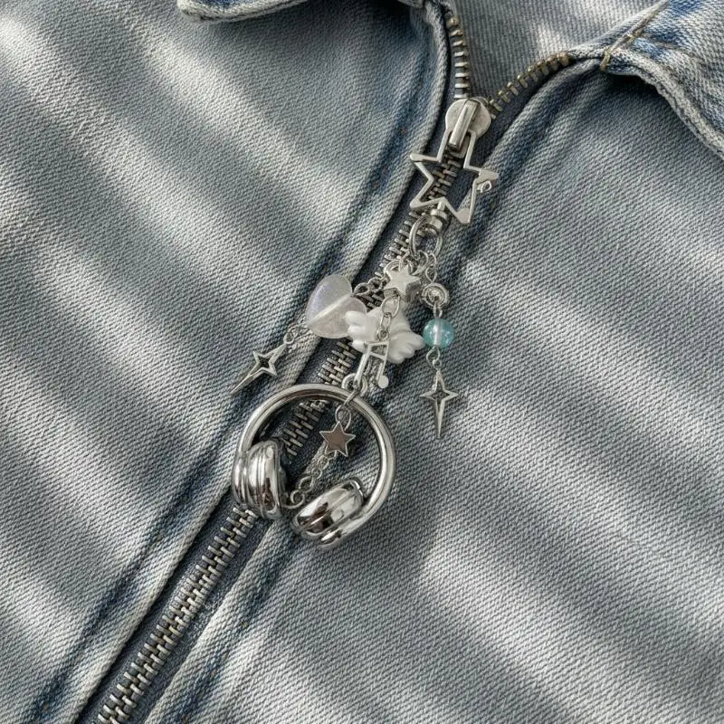Y2K Rosa-Lila Farbverlauf Musik-Kopfhörer Perlen-Schlüsselanhänger Kreativer Mini-Kopfhörer Anhänger Schlüsselring Paar-Lanyard Schlüsselkette – Detail 2