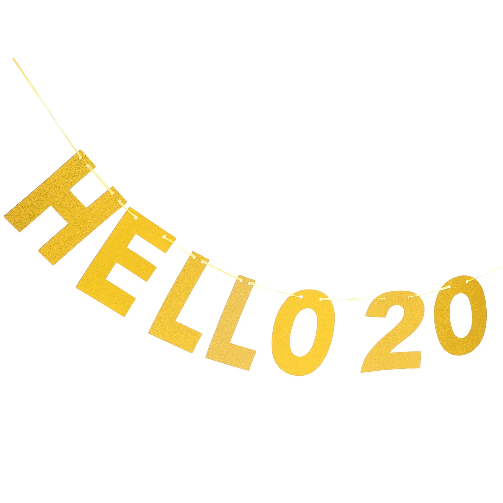 

Birthday Banner Decorations Golden Hanging Bunting Party Supplies Wall Window Decoration Festive Atmosphere Indoor Outdoor