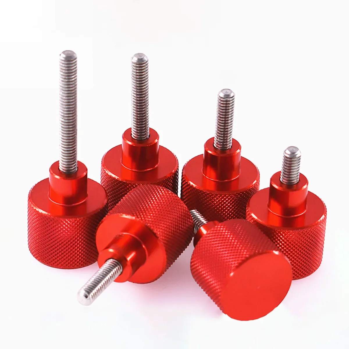 Tornillos de cámara para placa de liberación rápida, tornillo de pulgar moleteado de aluminio, tornillo de ajuste manual de alto paso, rosca de acero inoxidable de 6-60mm, 1/4