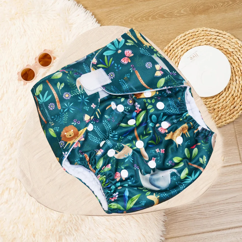 Miababy 1PC  big Pocket  Diapers for children size Adjustable Cloth Diaper Cover fit 2-5 years Baby