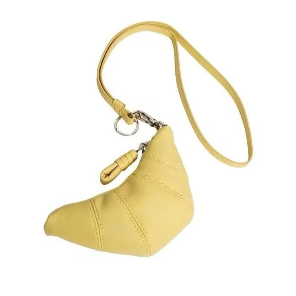 Neue Modische Damen-Croissant-Tasche mit Riemen aus Rindsleder, Lässige Maßgefertigte Dumpling-Tasche, Münzbörse, Kartenetui, Schlüsseltasche – Detail 4