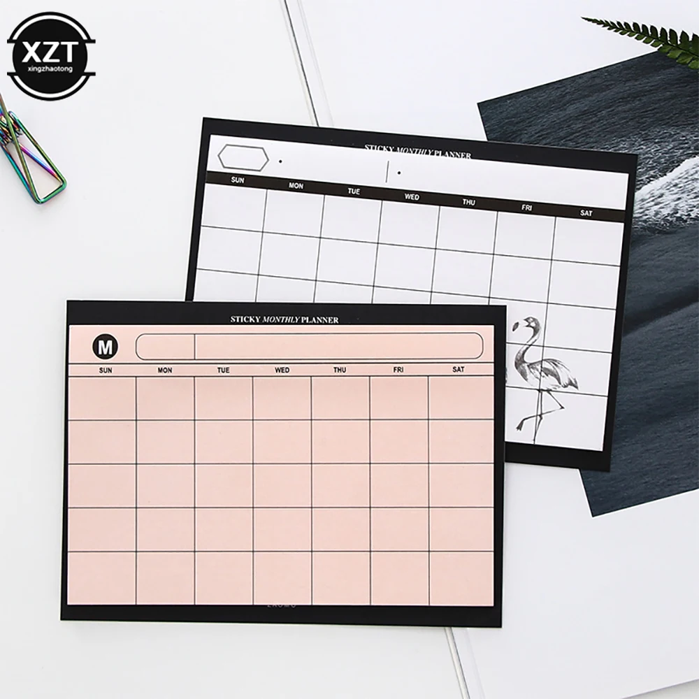 CCC 1PCS = 30SHEET Simple Weekly Planner Book Desktop Schedule mese Plan strappare il taccuino di efficienza del lavoro