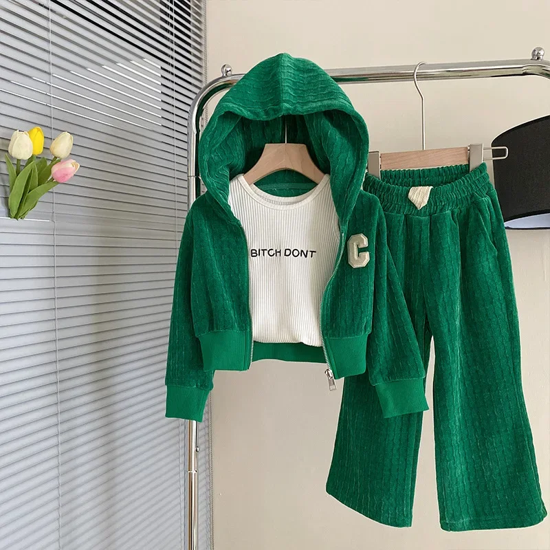 Set di vestiti per bambini ragazze Casual moda di alta qualità Cool New 2023 Set di cotone primavera e autunno Set sportivi di moda
