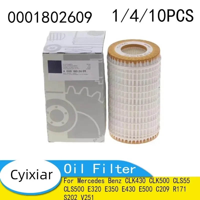 Original Oil Filter for Mercedes Benz CLK430 CLK500 CLS55 CLS500 E320 E350 E430 E500 C209 R171 S202 V251 0001802609