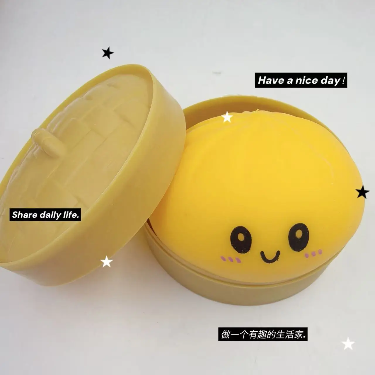 Simulatie Voedsel Dumpling Squishy Squeeze Ball Kleurrijk Zintuiglijk Fidget Speelgoed met Stoomboot voor Stressverlichting Thuis Desktop Decor Cadeau
