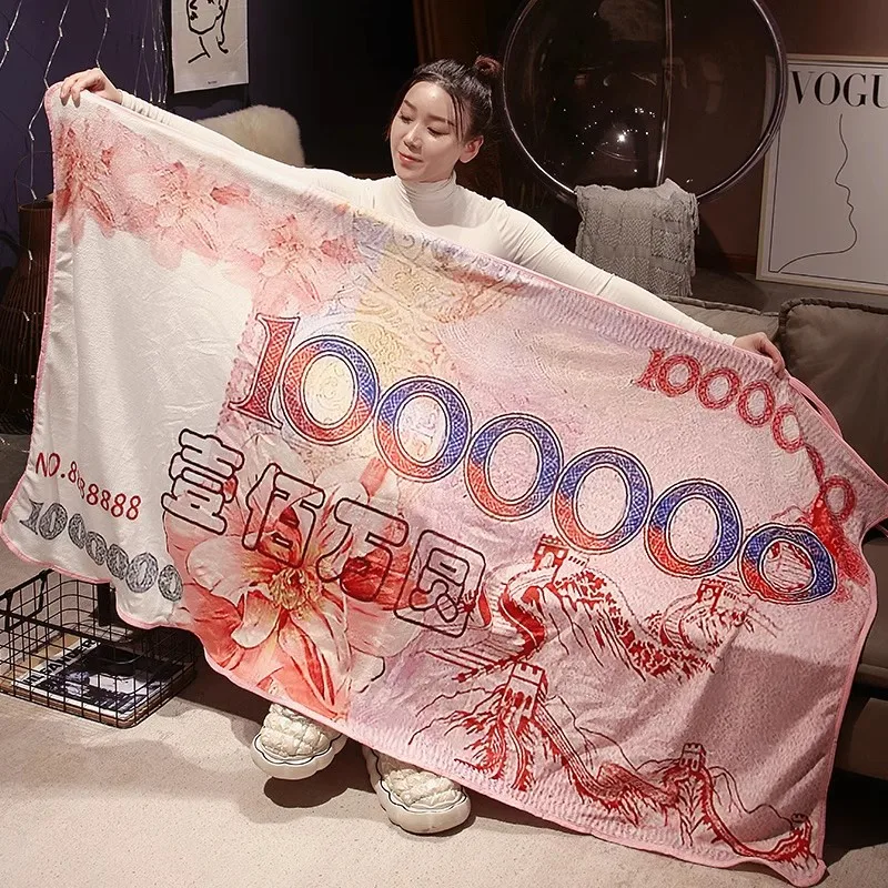 Sofa Shawl Million Dollars Nap Blanket Dual-use Office Bed Small Blanket Cloak Nap Creative Funny Air Conditioning Blanket