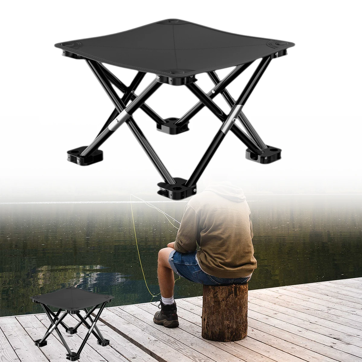 

Outdoor Portable Folding Stool Hiking Beach Travel Picnic Fishing Seat Tools Ultralight Picnic