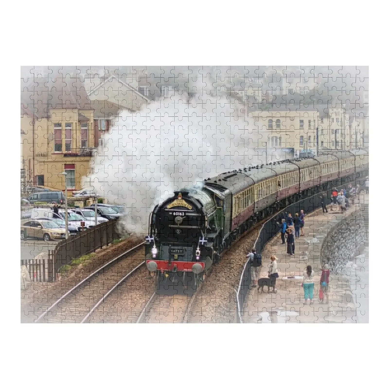 

Паровоз Cornishman Steam At Dawlish in South Devon, персонализированный деревянный пазл с именем на заказ