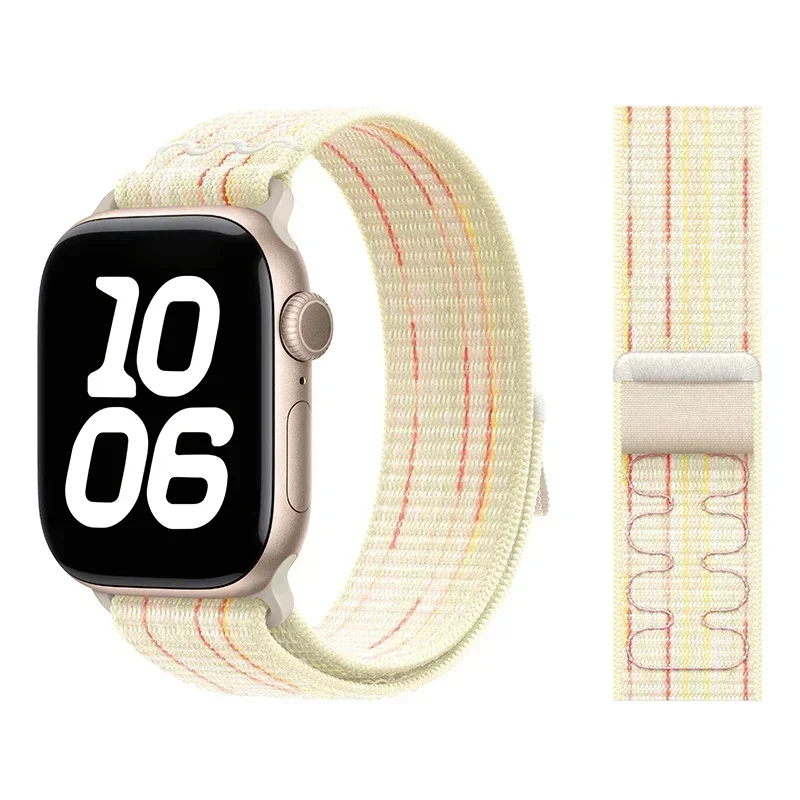 Pulseira esportiva de nylon para apple watch band 49mm para nikz loop pulseira iwatch s10 9 8 7 6 5 4 3 se2 ultra 2 46mm 45mm 44mm 41mm 42mm