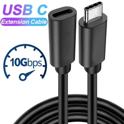 Type-c Male To Female Extension Cable Waterproof High-speed USB C Extender Charger Wire Connector for Laptop Tablet Cellphone