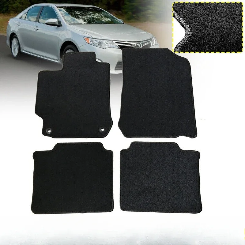 

Fits 12-17 Toyota Camry Sedan Front Rear Floor Mats Carpets Black Nylon 4PC United States