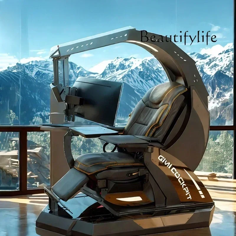 game e-sports home hotel computer cockpit Integrated computer desk and chair office