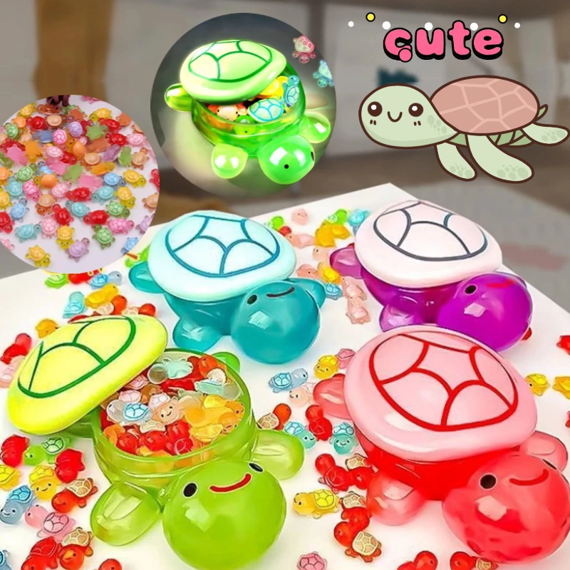 لطيف صغير مضيئة السلاحف الحلي متوهجة في الظلام المنمنمات السلاحف المشهد الصغير ديكور المنزل اليدوية DIY بها بنفسك الديكور #1