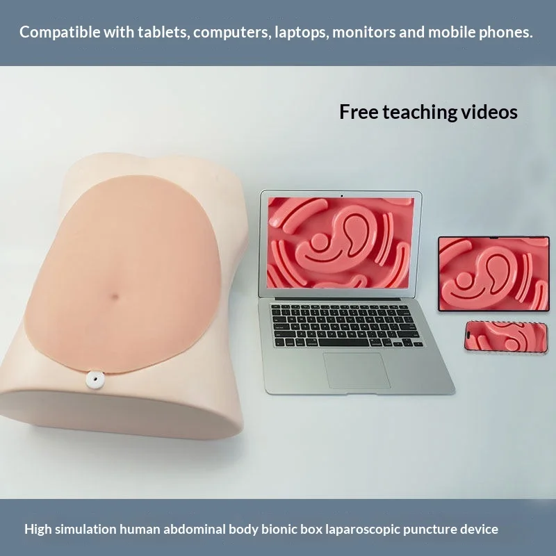 Laparoscopic Training Kit with Abdominal Model - Enables practice of puncture techniques for teaching and video demonstrations