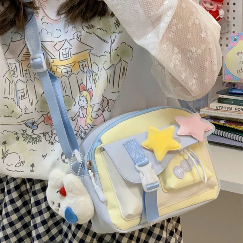 

HAEX Dopamine Crossbody Shoulder Bags Women 2025 Casual Nylon Mini Bolso Mujer Aesthetic Daily All Match Outgoing Bag Female