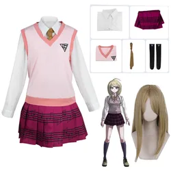 Disfraz de Anime Danganronpa kaade Akamatsu, traje de Halloween para mujer, ropa de juego de rol, uniforme JK