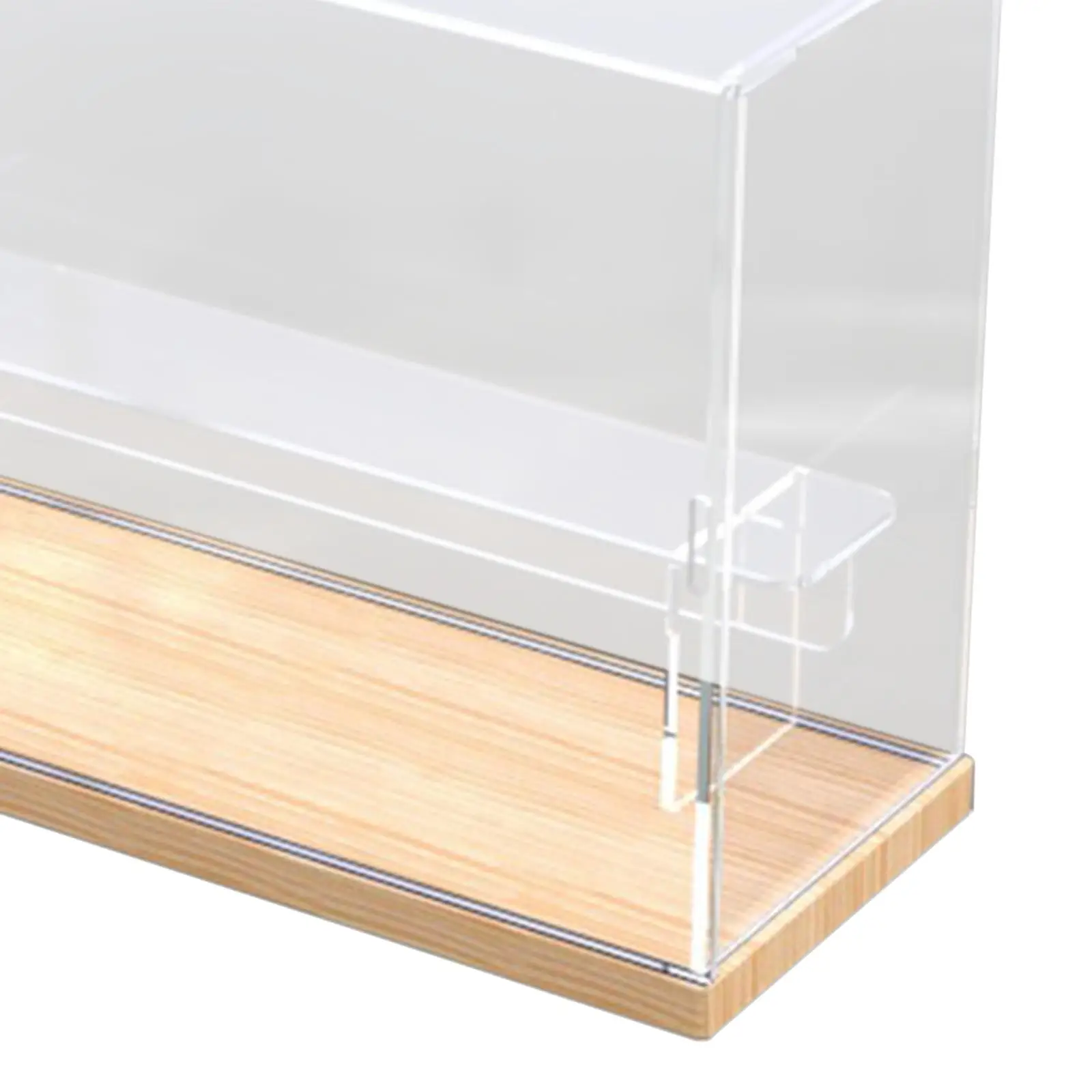 Vitrina transparente para coleccionables, Base de madera para montar, figuras de acción coleccionables, muñecos de recuerdos, figuras en miniatura