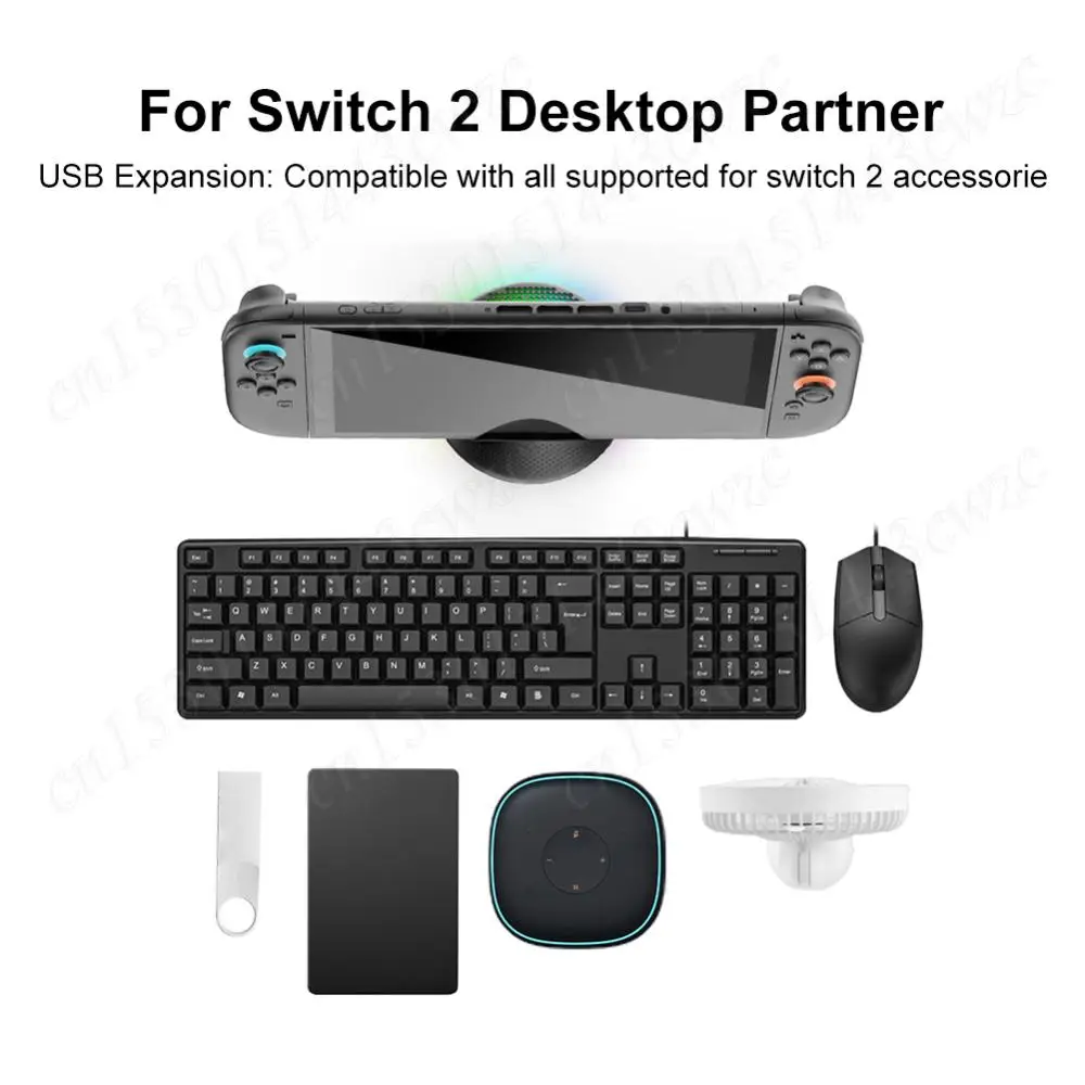 محطة قاعدة تلفزيون للتبديل 2 محول تلفزيون مع مخرج HDMI متوافق مع نوع C/منفذ USB 20 فولت/3A شحن الإدخال لملحقات NS 2