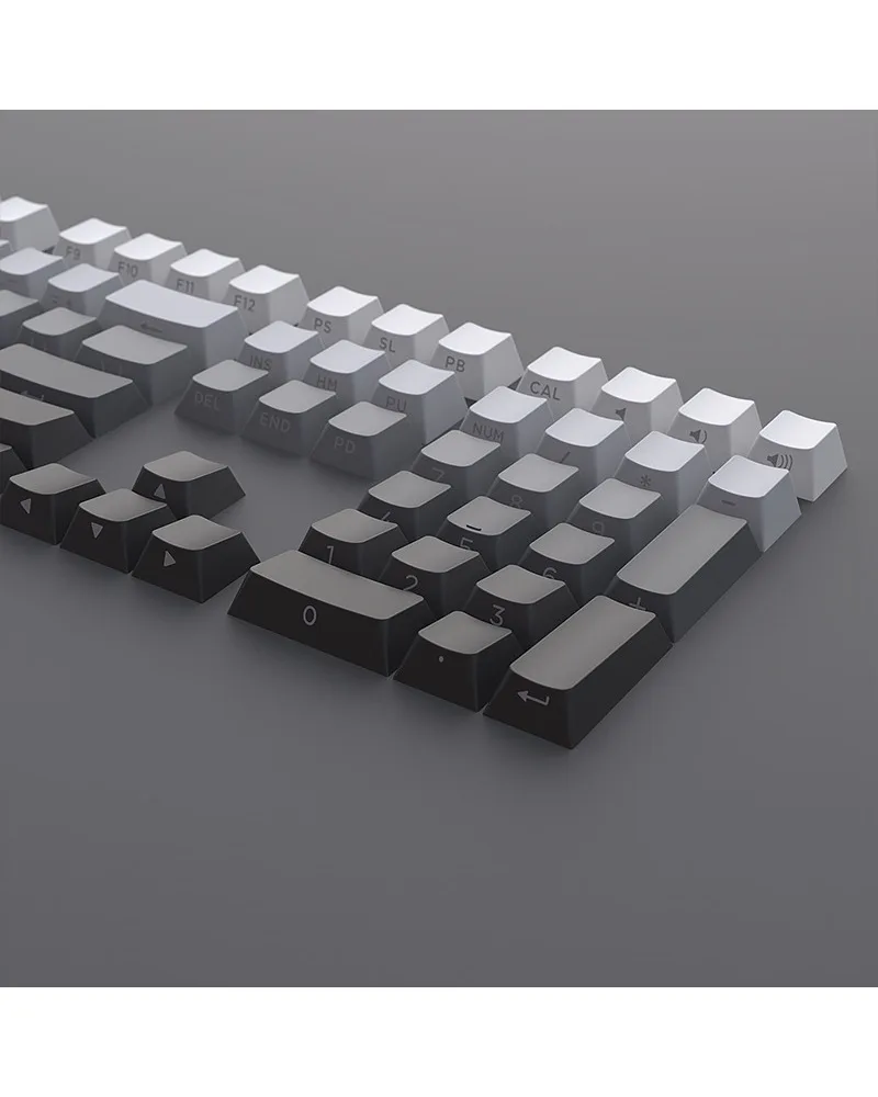 Keycap PBT two-color injection molding original factory height polar day gradual change side engraving luminous 133 key