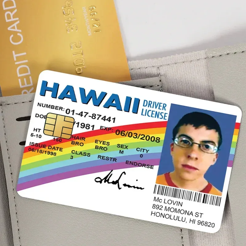 4-Piece Cool Decorative Card Cover Set - Mclovin Style, Waterproof Protector for Bank Credit Card, Bus Pass & Debit Card