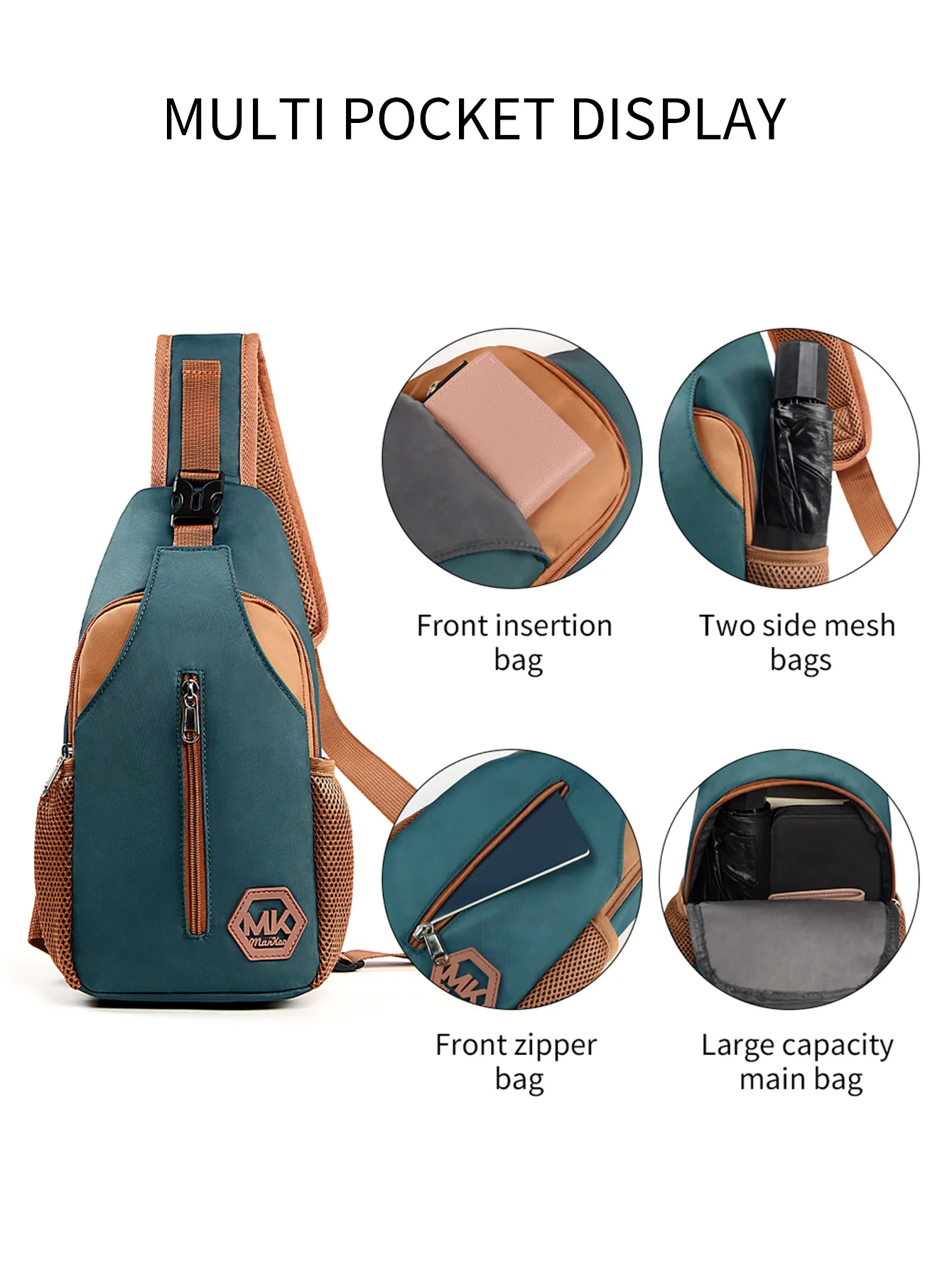 

Waist Bag for Men & Women Cross Bag Outdoor Leisure Chest Pack