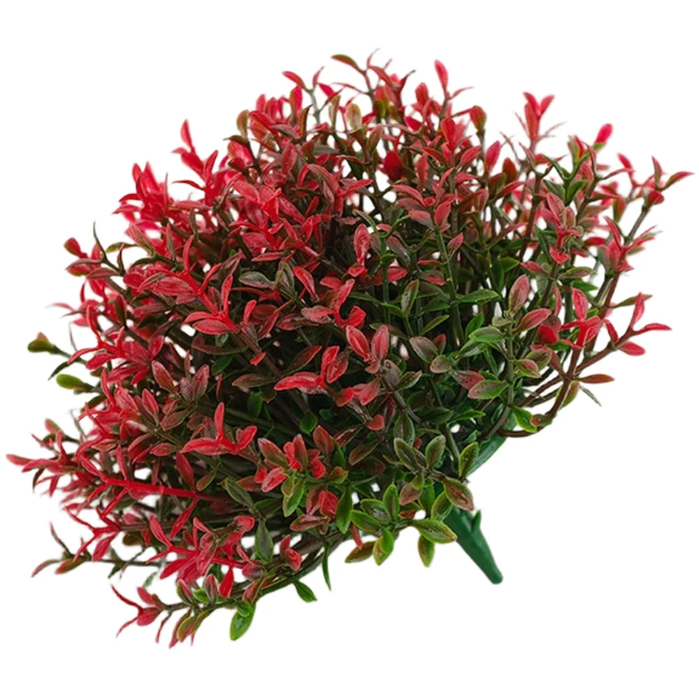 Artificial Four Leaf For Clover Plant In Straw Rope Pot Fake Greenery Bonsai Red Purple Yellow Plastic Faux Flower For Home