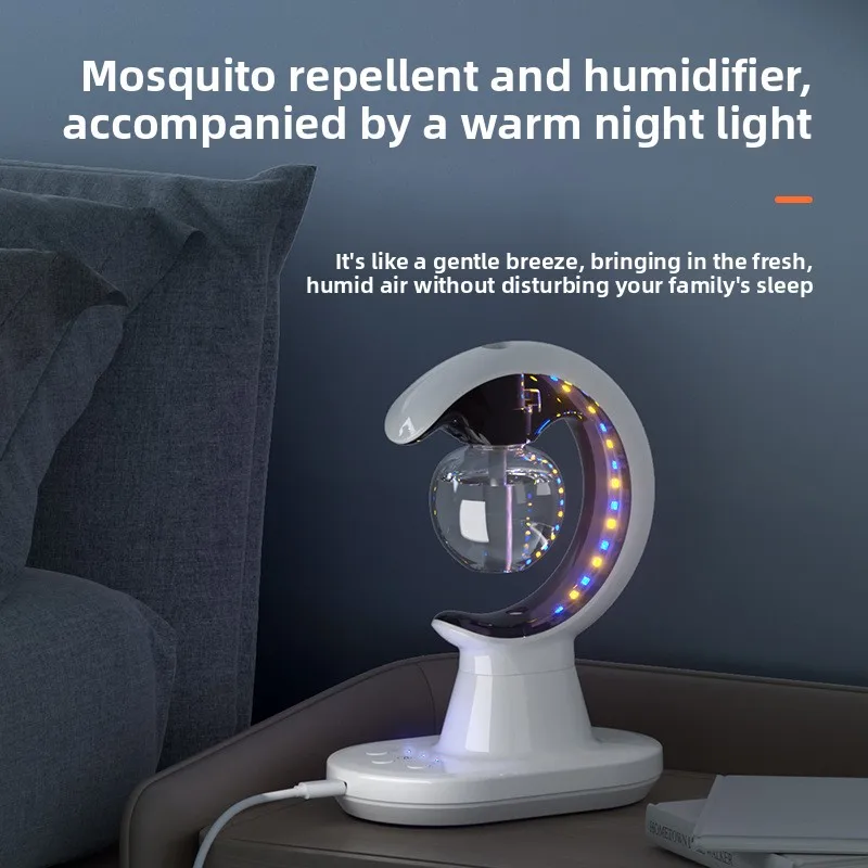 HUIBAOGE New plug-in model, 3-in-1 humidifier, mosquito repellent, and night light – a colorful bedside lamp for indoor use