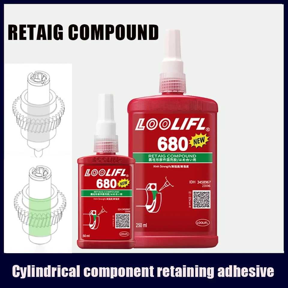 680 603 620 638 648 609 Loctite Glue High strength RETAINING COMPOUND Anaerobic glue bearing cylindrical retaining adhesive