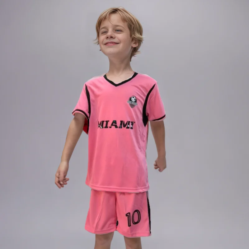 Soccer Jerseys Kids Boys & Girls Youth Football Training Shirt Uniforms Shirts and Shorts Sock Kit Set for 2-14years