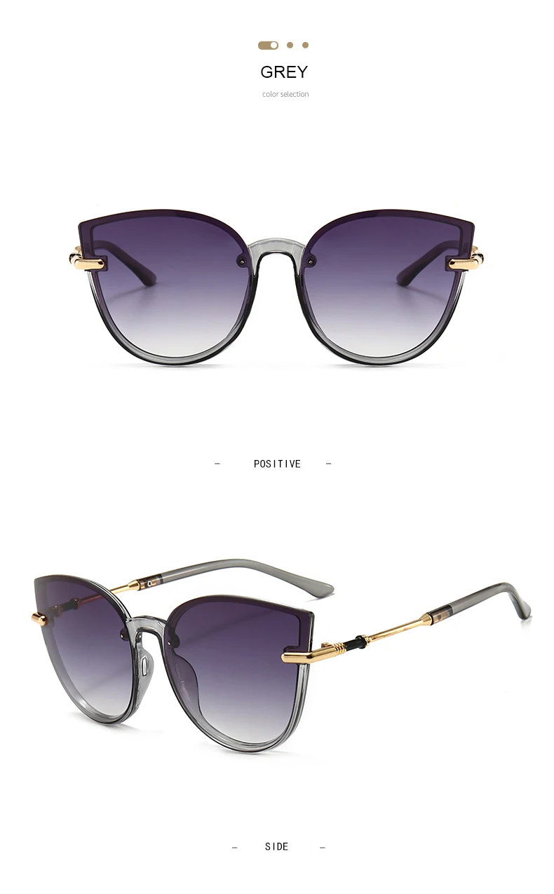 Neuer Modetrend Personalisierte Sonnenbrille mit Großem Rahmen Internet-Berühmtheit Instagram Damen-Sonnenbrille 6044 – Detail 9