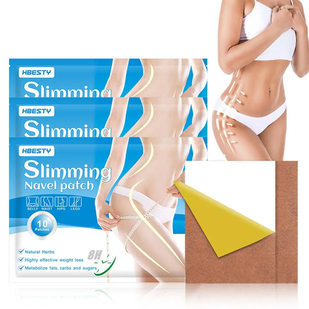 Fast Burning Belly Slimming Patch, Perder peso Detox, Adesivo abdominal umbigo, Melhorar os cuidados de saúde do estômago, 3 Pacotes