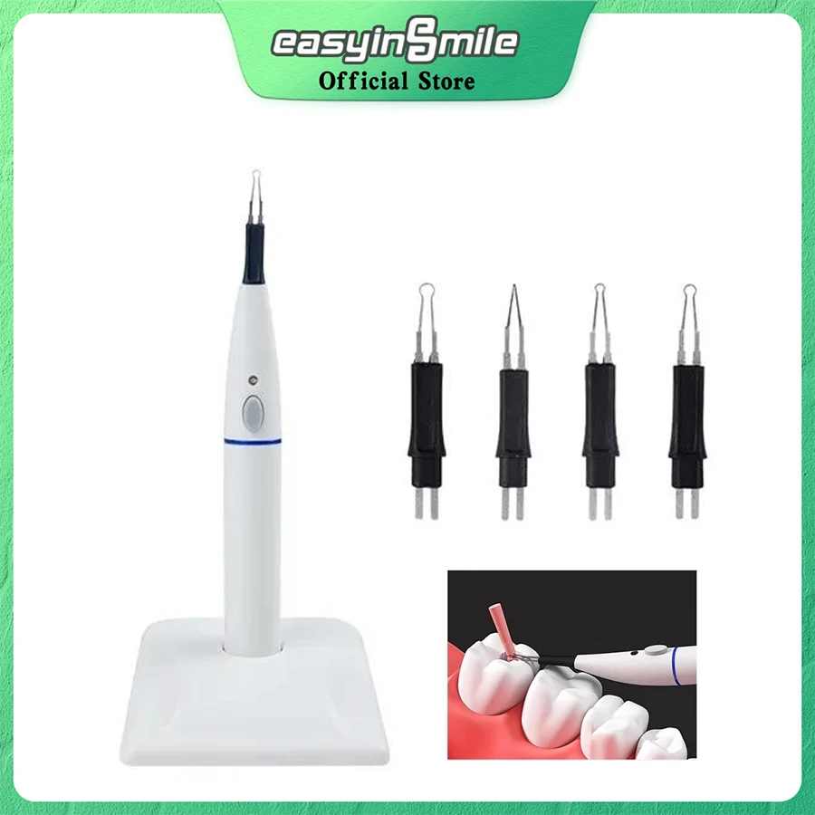 Dental Gutta Percha Tooth Gum Cutter with 4 Tips Endo Obturation System Dental Dissolved Breaker Gutta Percha Cutter