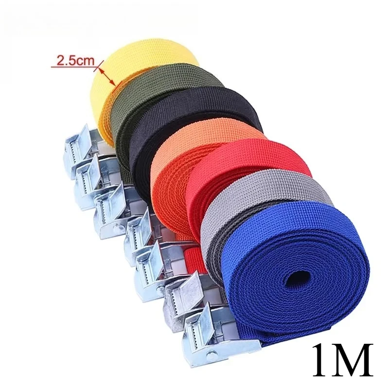 Correias de carga 3m com fivela, cinto de amarração para motocicleta, carro, bicicleta, corda de reboque de metal, cinto de fixação de catraca forte para bolsa de bagagem