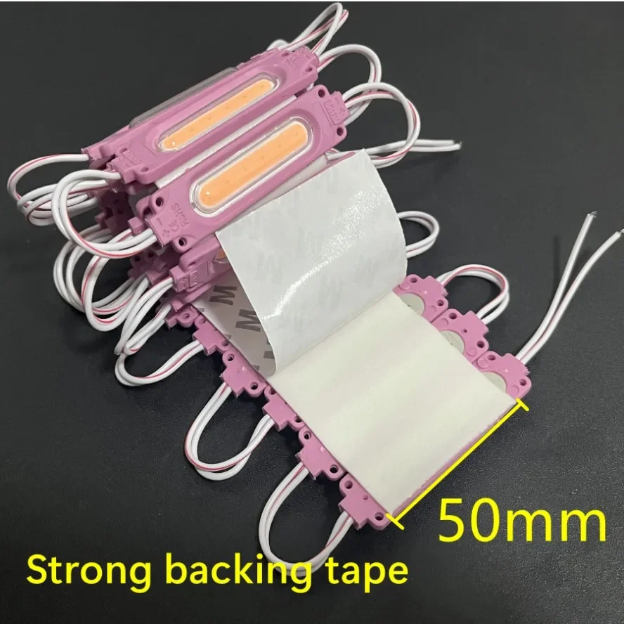 الجملة 10 قطعة/الوحدة 12 فولت COB LED وحدات ، IP65 إضاءة خلفية مقاومة للماء لمتجر راية/علامة ، متعدد الألوان وديكور عيد الميلاد الأبيض الدافئ