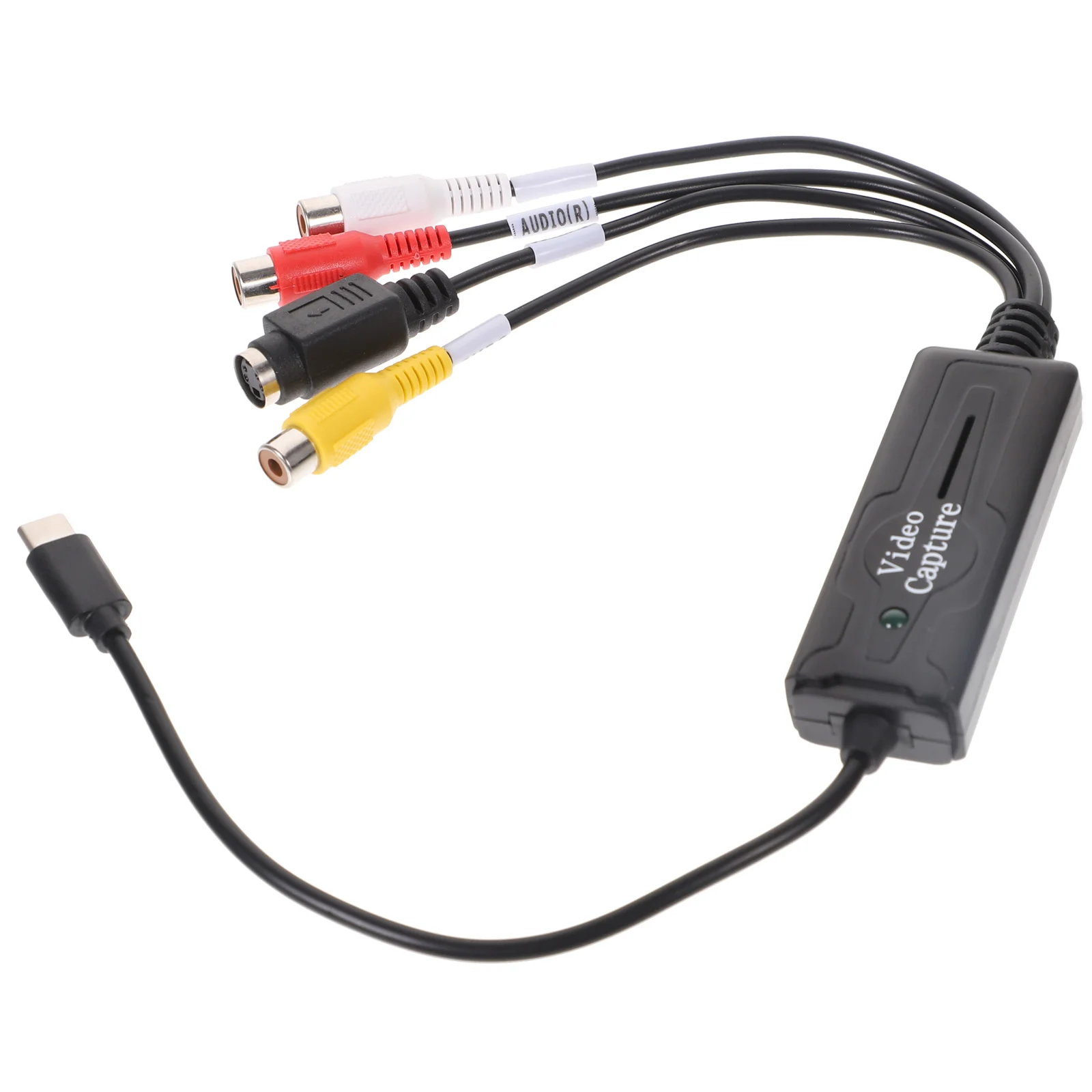 

Flat Av Capture Card Recording Accessory Vhs to Digital Converter Rubber Copper Output Video