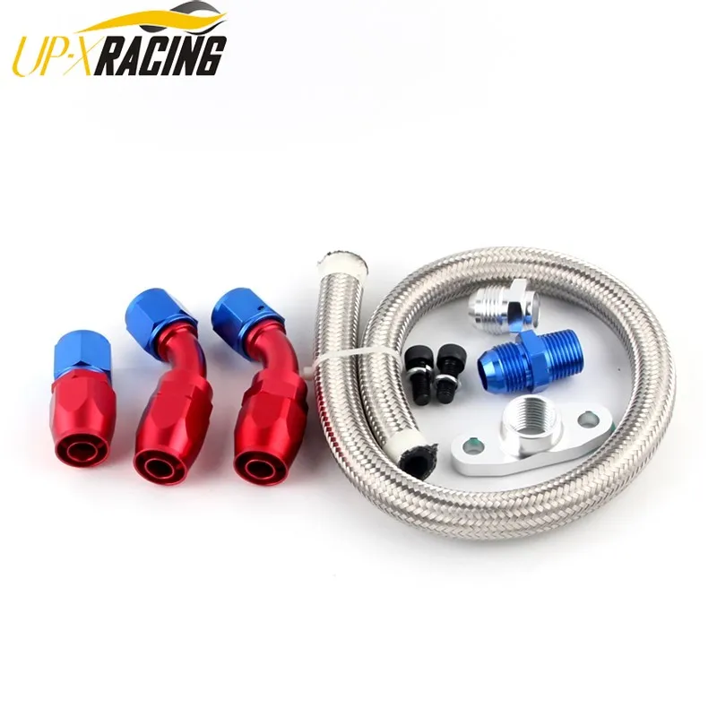 AUTO TURBO STEEL BRAIDED OIL DRAIN RETURN LINE T3 T4 T04E T70 T60 T61 GT35 AN10