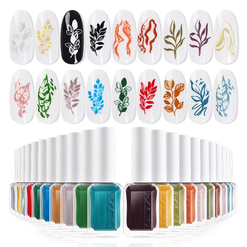 KADS 24/12/10/6 Pcs/set Nail Stamping Polish Set for Stamper Plate Paint Nail Varnish Air Dry Manicure Print Nail Polish Lacquer