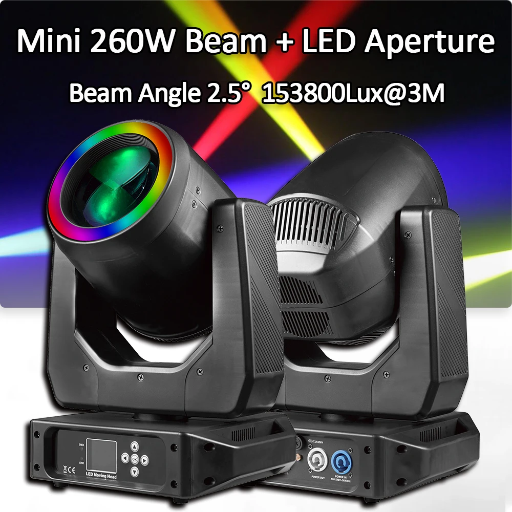 

MINI LED 260W Spot Zoom GOBO Moving Head Light For DJ Disco Bar Nightclub Music Party Dance DMX Stage Equipment