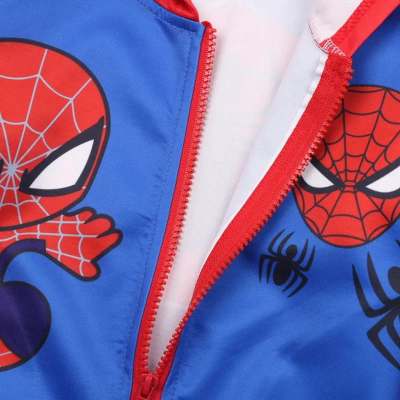 Marvel Spiderman Children Boys Hooded Sweatshirts Clothes For Kids Baby Boy Spiderman Jacket Coats For Young Children Cartoon