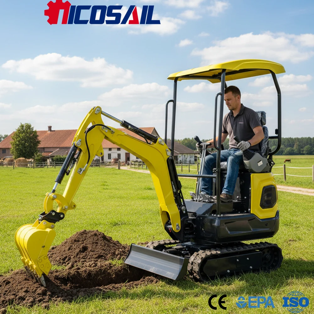 

Custom Mini 1.2 Ton Excavator Euro 5 CE Compact Hydraulic Digger for Farm and Construction Work