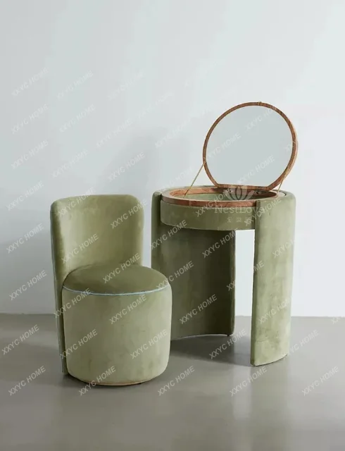 

M Fabric Makeup Bedroom Dressers Girl Drawers Luxury Coiffeuse De Chambre Modern Small Chair Vanity Table Storage