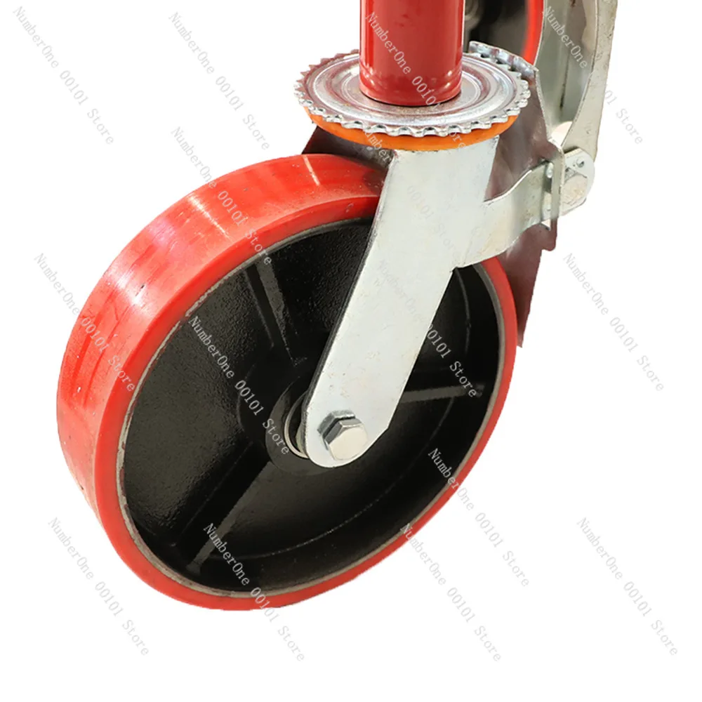 Adjustable 5 Wheel Pipe Stand Roller Support Rack Heavy Duty Gantry Pipe Vise Holder Welding Tube Bracket Steel Rolling Stand
