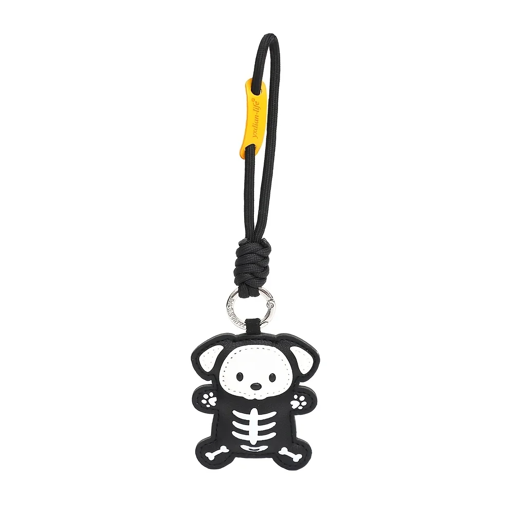 1 Skull Bear Puppy Elephant Shaped Faux Leather Small And Portable Keychain Bag Pendant,For Halloween Day of The Dead Small Gift