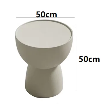 Nordic Modern Fiber Reinforced Plastic Cream Round Table Living Room Coffee Table