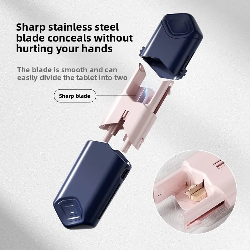 Pull-out conveniente corte caixa de comprimidos mini retrátil caixa de comprimidos dispensador portátil caixas de vedação de medicação