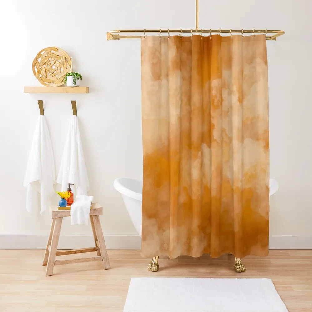 

Orange Cloud Pattern Shower Curtain Bathroom Shower Bathroom Box Accessories For Shower And Services In The Bathroom Curtain