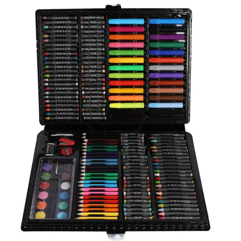 168Pcs Kids Art Set Children Drawing Set Water Color Pen Crayon Oil Pastel Painting Drawing Tool Art Supplies Stationery Set