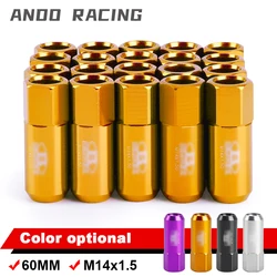 60/50mm Wheel Nuts M14 X 1.5/M12 X 1.5 20PCS/Set Car-Styling Aluminum Racing Lug Wheel Nuts Screw Anodized Wheel Bolts