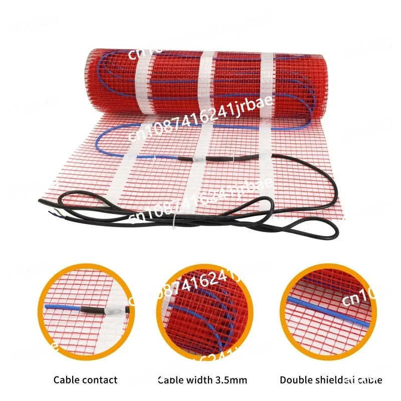 200w/m2 Electric Warm Mat 0.5~15m2 for Concrete/Wooden /Ceramic Tiles Floor Heating Systems