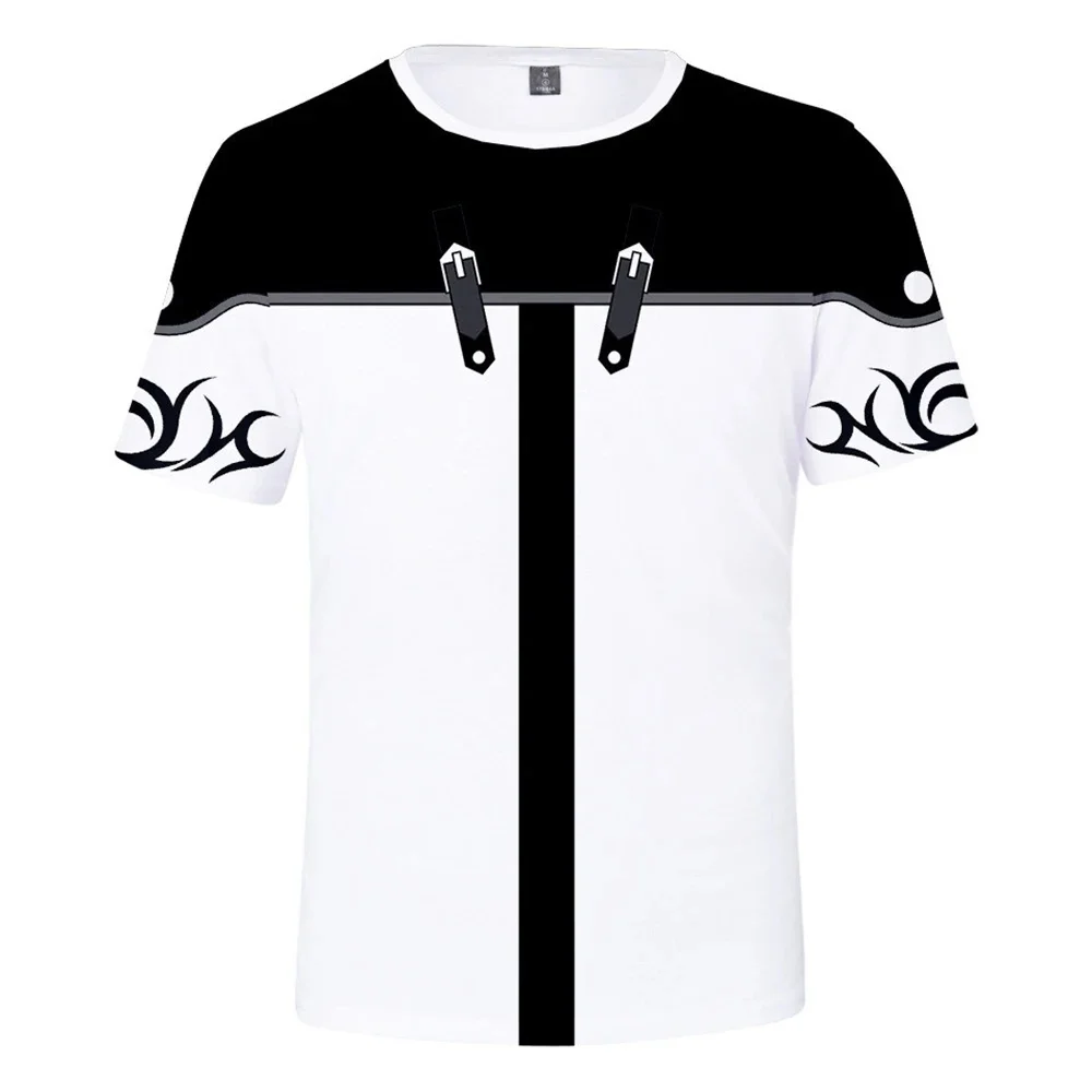 

Fashionable men's printed T-shirt round neck plus size comfortable short sleeved top street fashion Harajuku sports casual quick